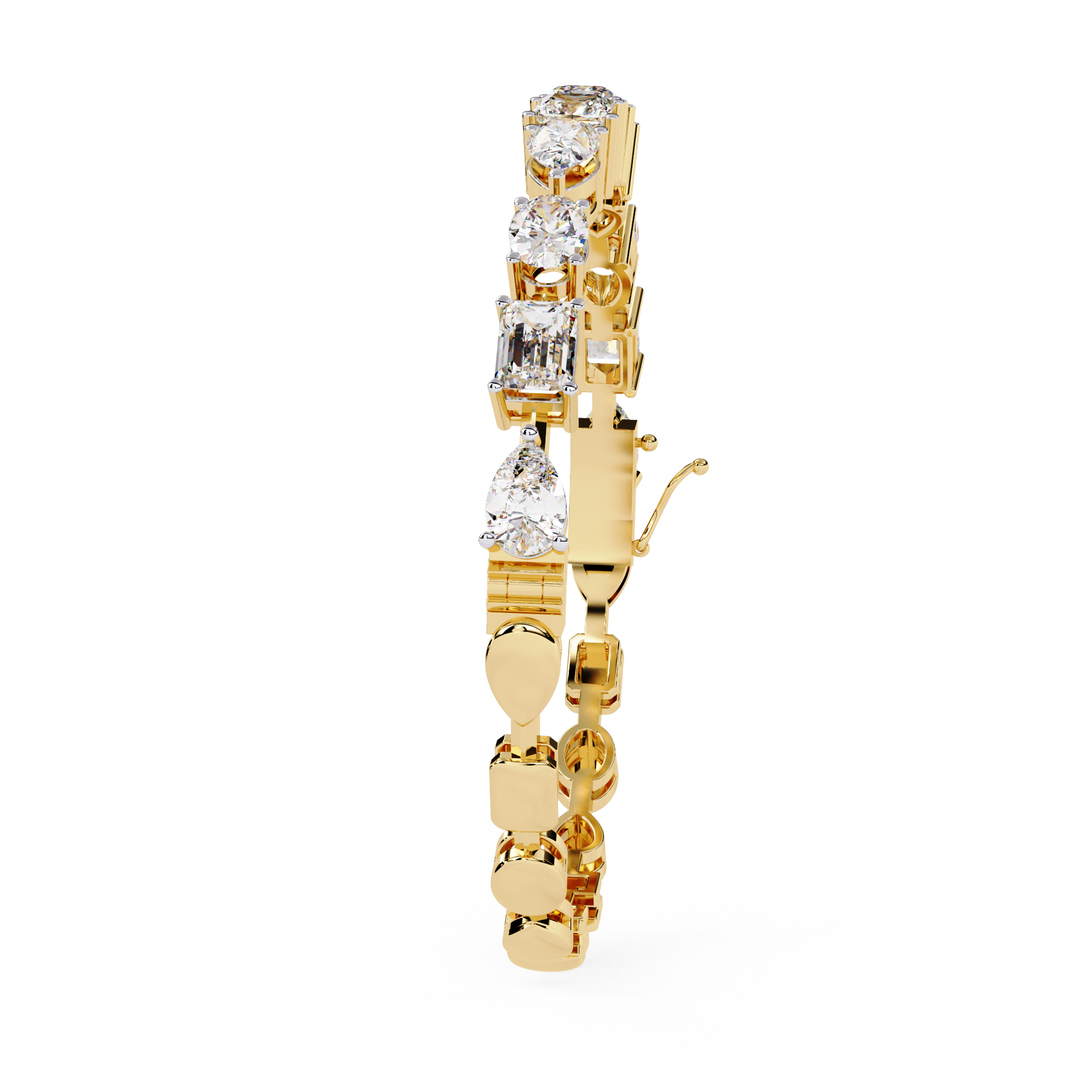 Solitairekart 13.84ct Mixed-Cut Diamond Tennis Bracelet-H Color, VS1 Clarity